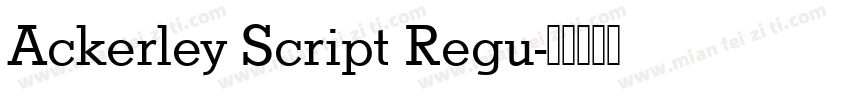 Ackerley Script Regu字体转换